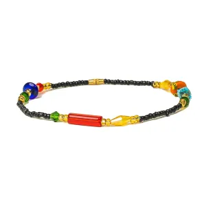 In Ghana African Beaded Anklets Colorful Ankle Bracelets Pearl Chain Beach Foot Jewelry for Women and Girls (Style 3)