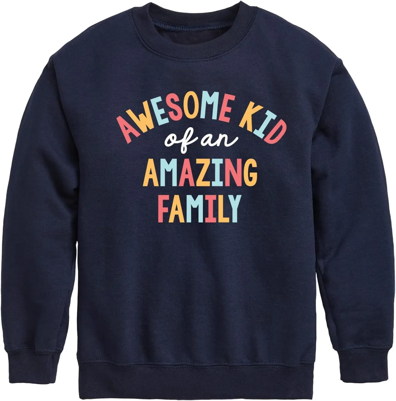 Instant Message - Awesome Kid of an Amazing Family - Toddler & Youth Crewneck Fleece Sweatshirt
