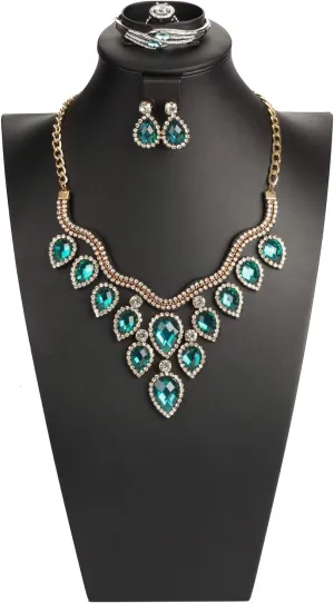 Jewelry Bust,Necklace Bust Jewelry Displays for Shows,Black Leather Bust for Jewelry Display,Jewelry Stand for Necklace,Bracelets,Earrings,Rings (H16.3inch)