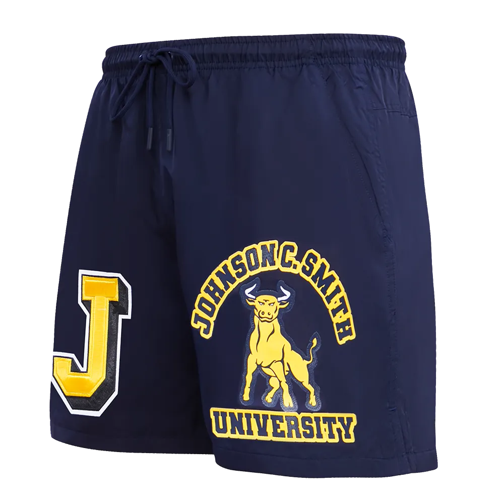 JOHNSON C. SMITH UNIVERSITY CLASSIC MEN'S WOVEN SHORT (MIDNIGHT NAVY)