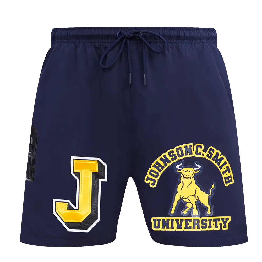 JOHNSON C. SMITH UNIVERSITY CLASSIC MEN'S WOVEN SHORT (MIDNIGHT NAVY)