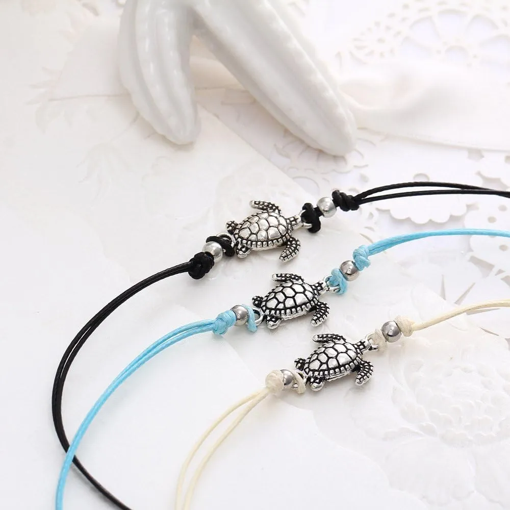 kelistom Boho Anklet Bracelet for Women Handmade Elphant Sun Turtle Shell Ankle Bracelets Summer Foot Jewelry