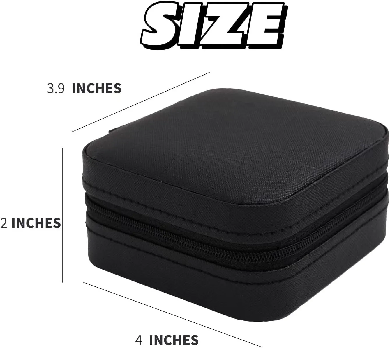 KElofoN Travel jewelry case Travel jewelry box Travel Jewelry Organizer Small Jewelry Organizer Box for Girls Women with Mirror(Black)