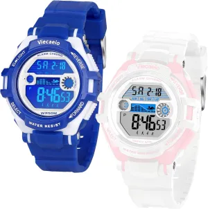 Kids Shock and Water Resistant Sports Watch 2 Piece Gift Set for Boys and Girls