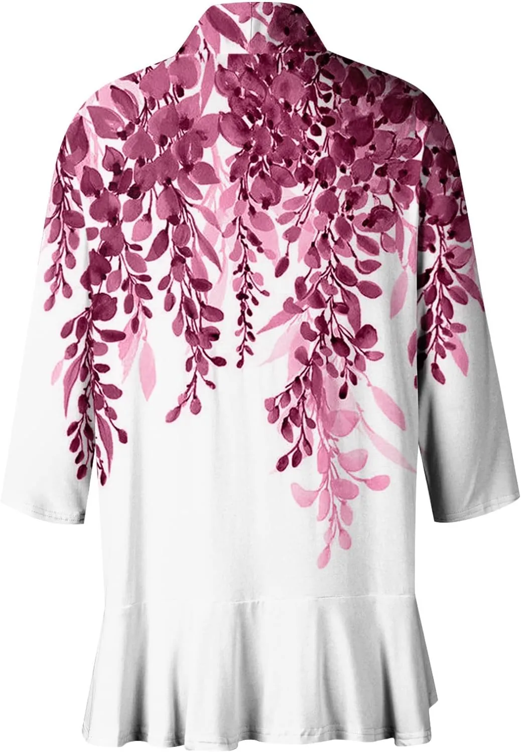 Kimonos for Women Breathable Open Front Tops Lightweight Cardigan Lrregular Hemline Cover Up Loose Fit Casual Coat