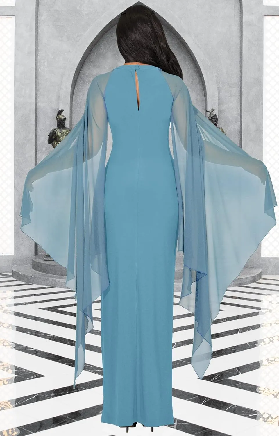 KOH KOH Womens Flowy Cocktail Party Elegant Formal Floor Length Maxi Dress Gown