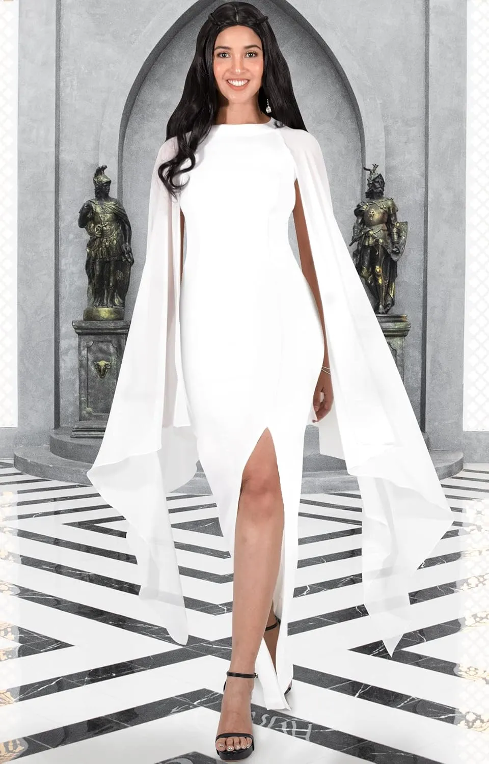 KOH KOH Womens Flowy Cocktail Party Elegant Formal Floor Length Maxi Dress Gown