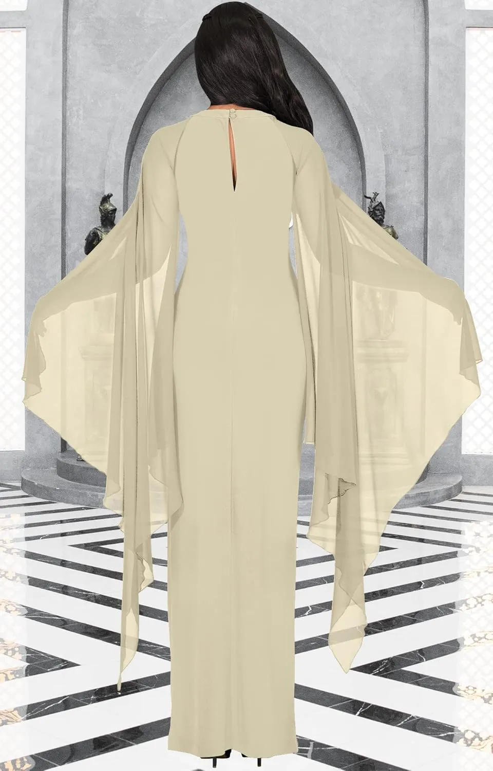 KOH KOH Womens Flowy Cocktail Party Elegant Formal Floor Length Maxi Dress Gown