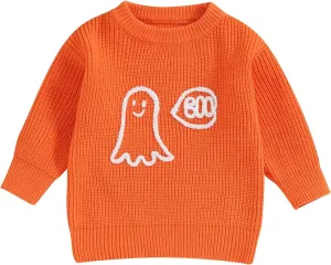 Kuriozud Toddler Baby Boy Girl Sweater Checkerboard Knit Crewneck Sweatshirt Soft Warm Fall Winter Clothes