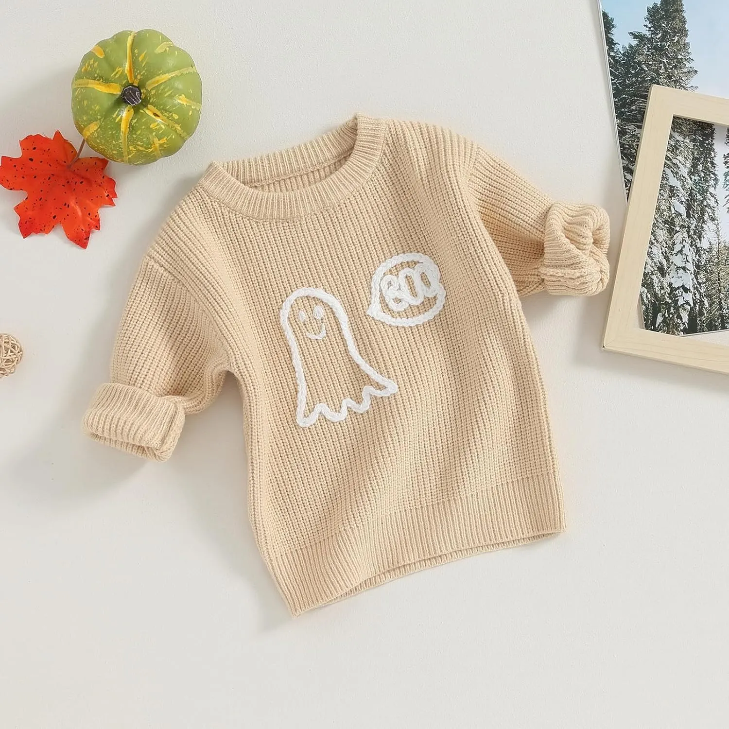 Kuriozud Toddler Baby Boy Girl Sweater Checkerboard Knit Crewneck Sweatshirt Soft Warm Fall Winter Clothes
