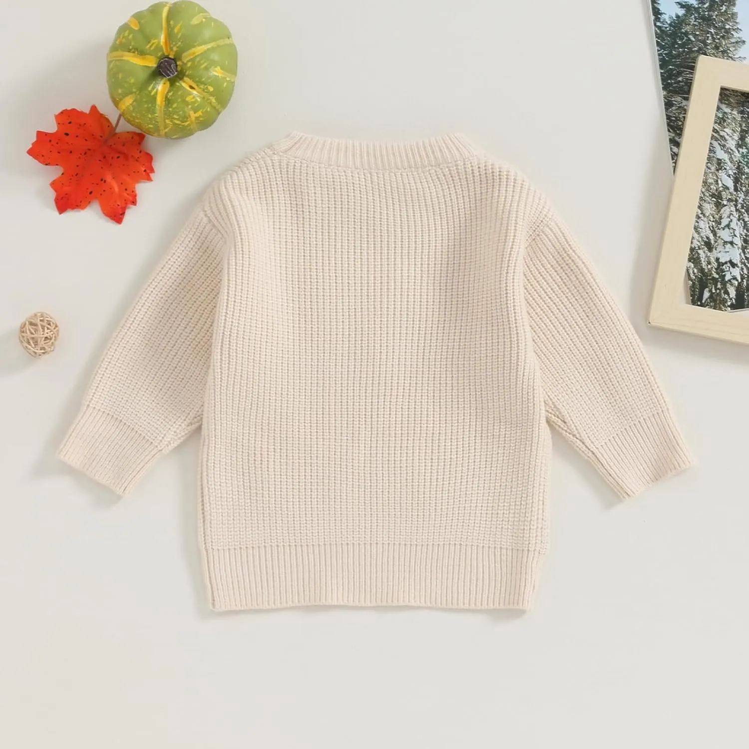 Kuriozud Toddler Baby Boy Girl Sweater Checkerboard Knit Crewneck Sweatshirt Soft Warm Fall Winter Clothes