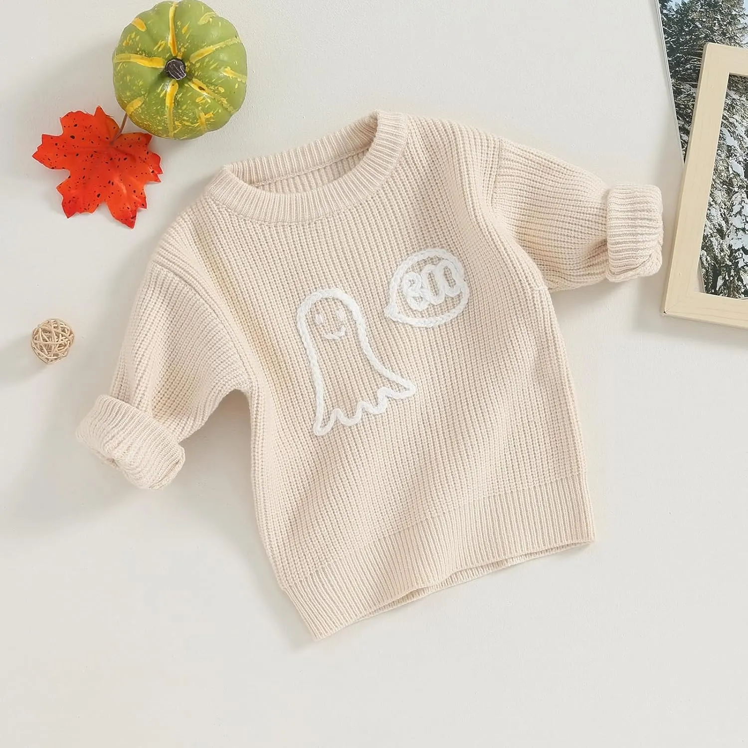 Kuriozud Toddler Baby Boy Girl Sweater Checkerboard Knit Crewneck Sweatshirt Soft Warm Fall Winter Clothes