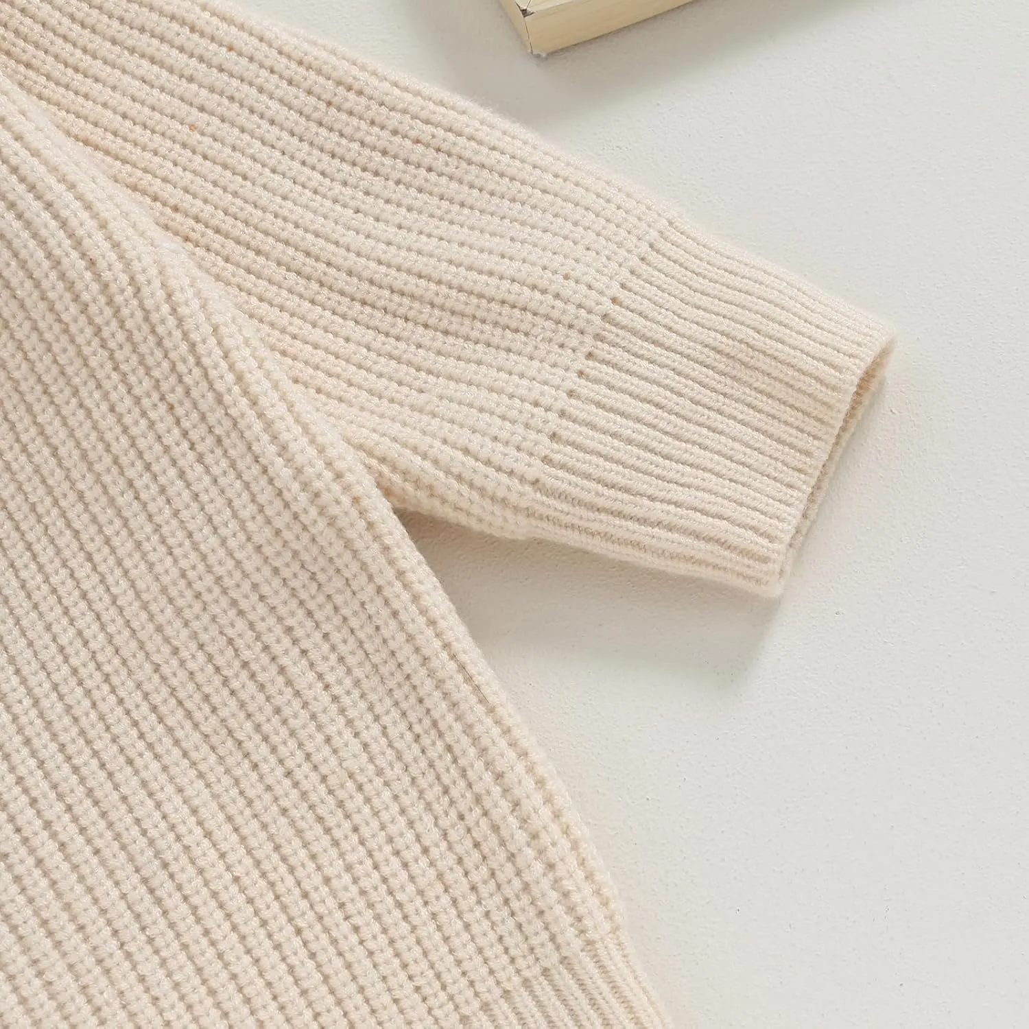 Kuriozud Toddler Baby Boy Girl Sweater Checkerboard Knit Crewneck Sweatshirt Soft Warm Fall Winter Clothes