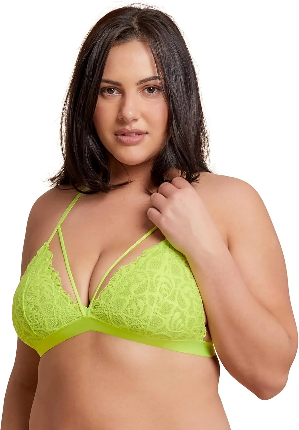 Kylie Lace Bralette for Women, Unpadded and Unlined Wireless Bra, Perfect Everyday Strappy Lingerie