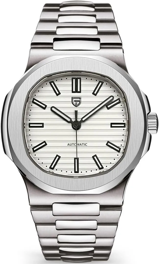 LACZ DENTON Pagani Design PD1728 Mens Automatic Watches Full Stainless Steel Waterproof 100M Watches for Men Men Mechanical Wristwatches