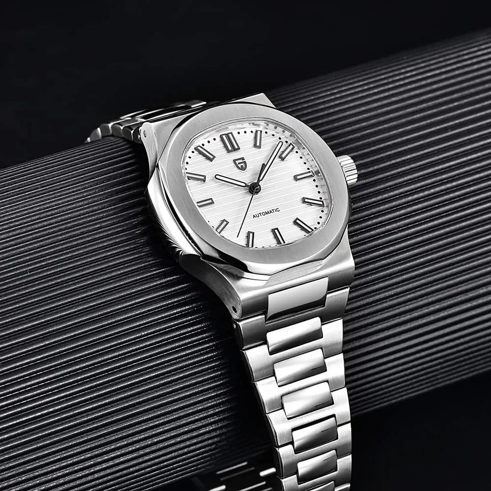 LACZ DENTON Pagani Design PD1728 Mens Automatic Watches Full Stainless Steel Waterproof 100M Watches for Men Men Mechanical Wristwatches
