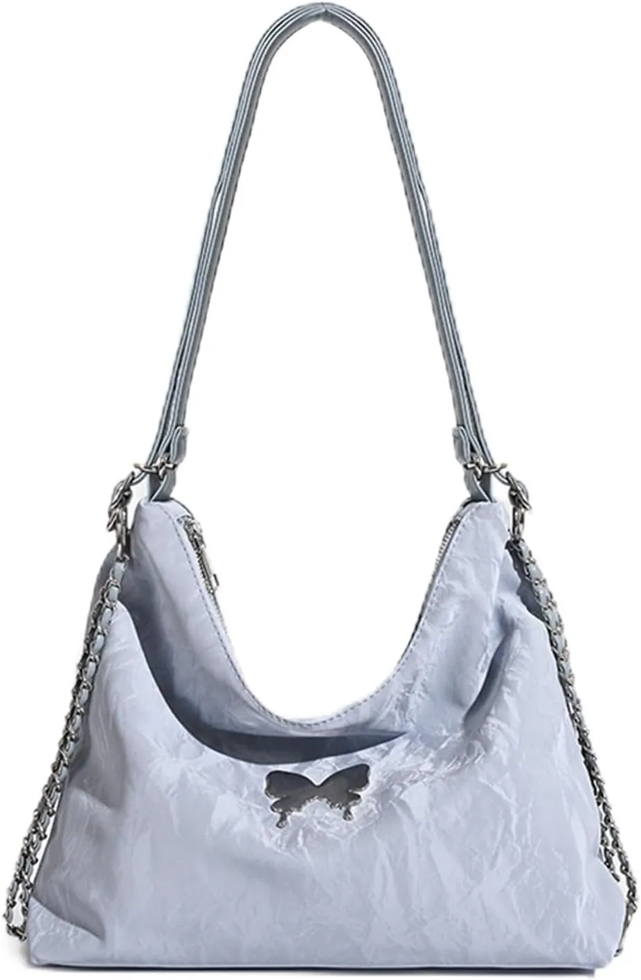 Ladies shoulder bag shoulder bag commuter bucket bag(Blue)
