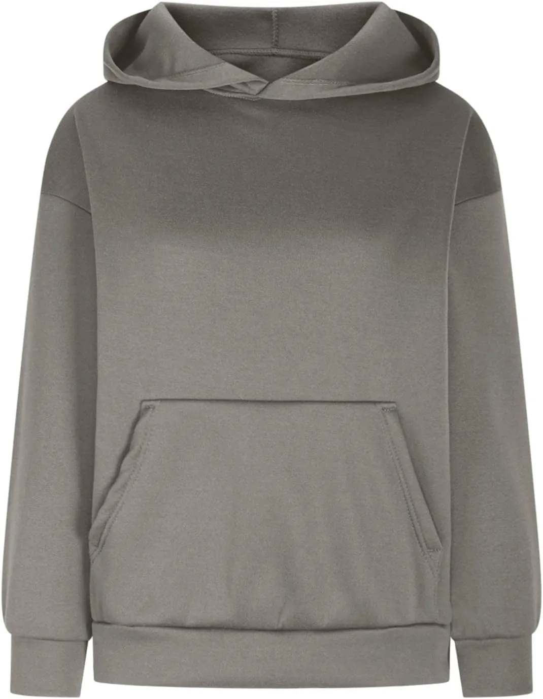 Lastesso Hoodies for Women Fleece Fall Warm Sweatshirts Trendy Solid Loose Pullovers Oversized Comfy Clothes with Pockets
