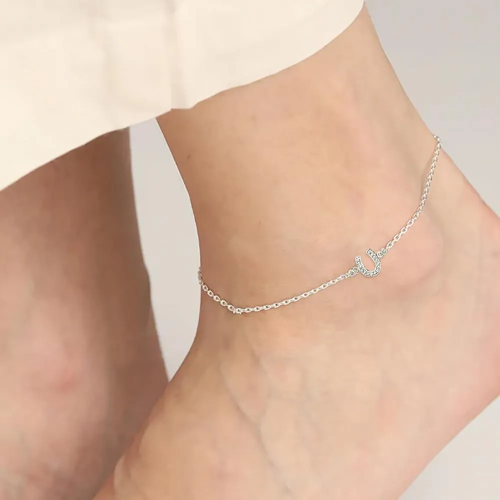 LeCalla 925 Sterling Silver Anklets for Women | Women's Anklet Bracelets Foot Jewelry Gifts for Women | Chain Link Anklets Summer Beach Silver Jewelry Gift