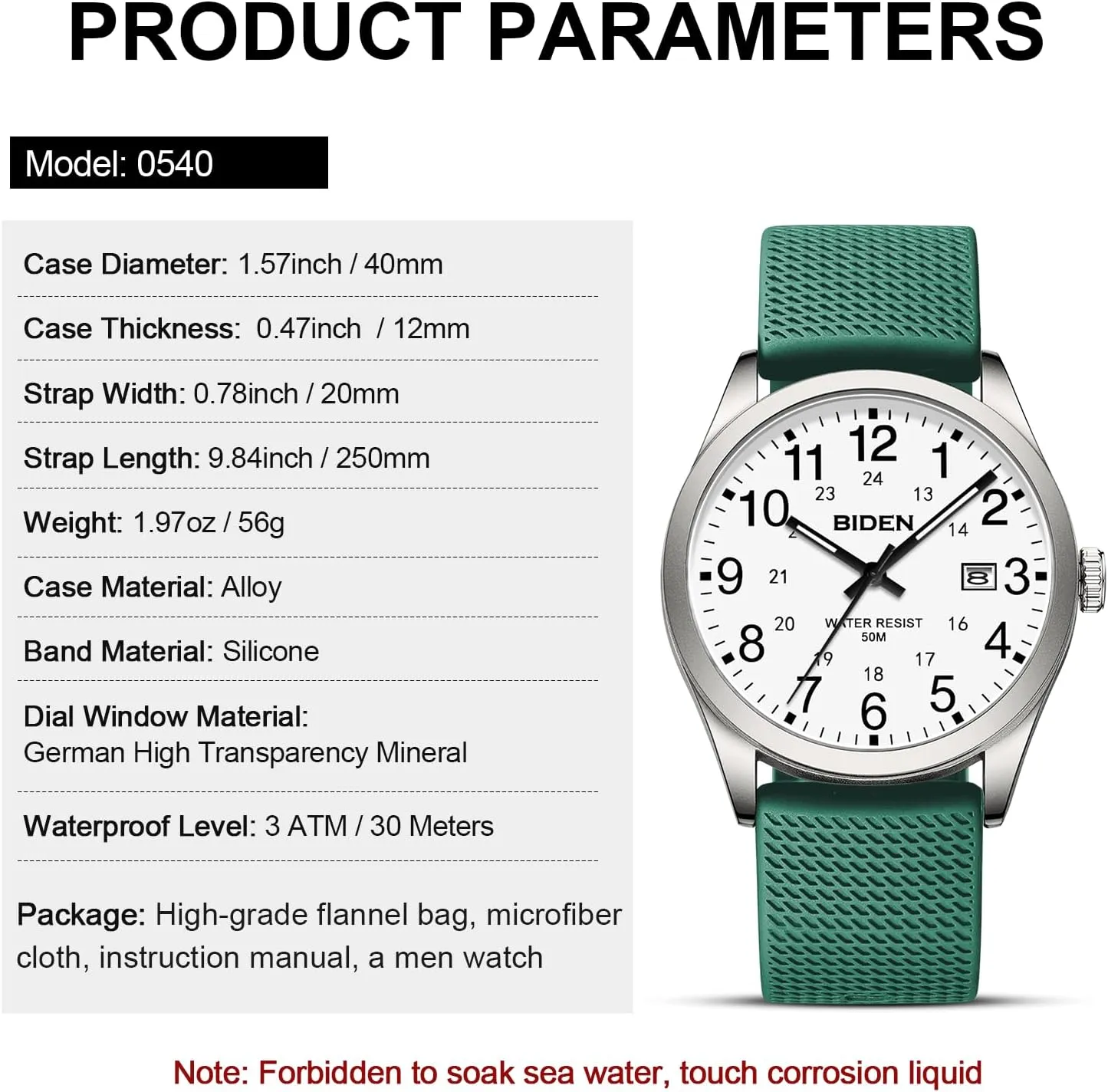 LN LENQIN Mens Watches Analog Quartz Sports Unisex 30M Waterproof Nurse Watch for Men Women Medical Professionals Military Time with Second Hand Glowing Easy to Read Dial