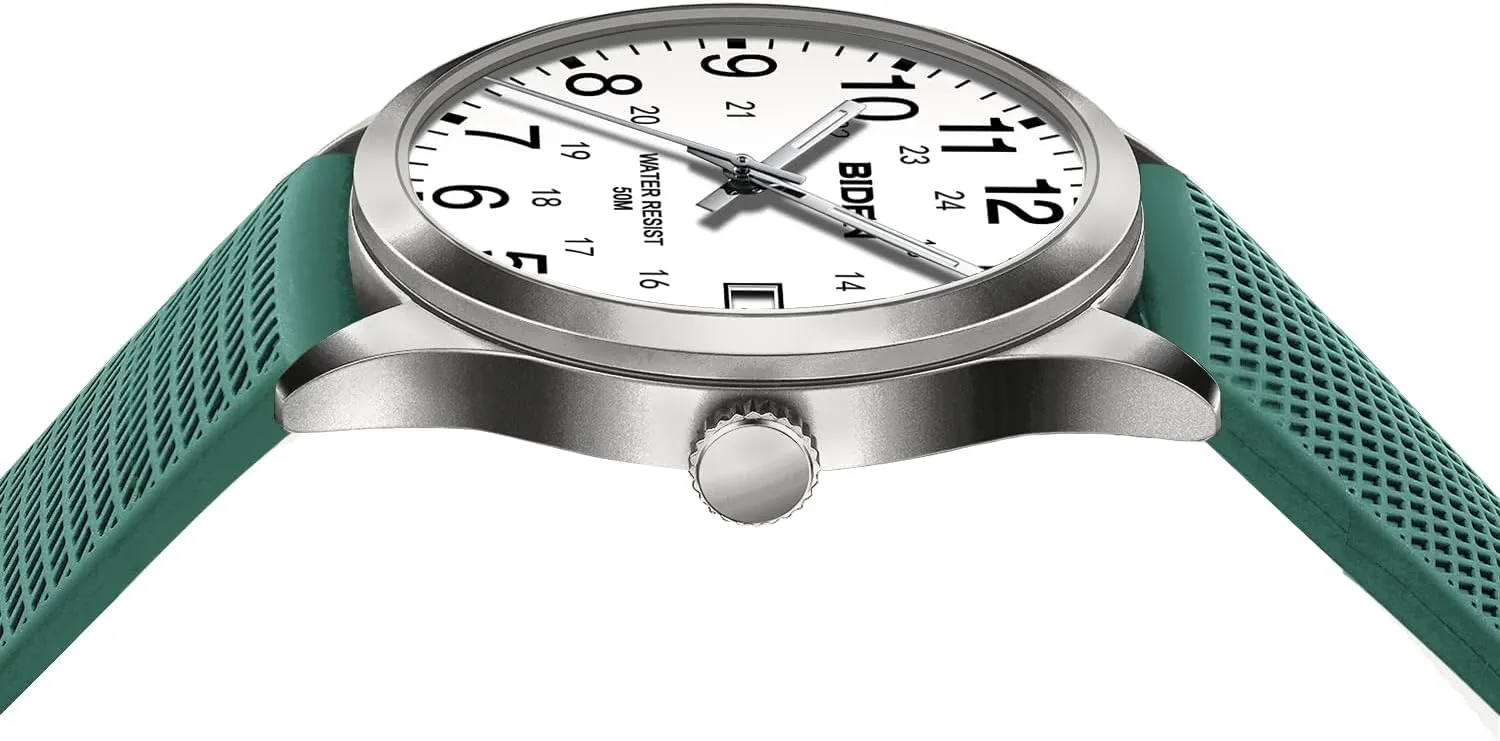 LN LENQIN Mens Watches Analog Quartz Sports Unisex 30M Waterproof Nurse Watch for Men Women Medical Professionals Military Time with Second Hand Glowing Easy to Read Dial