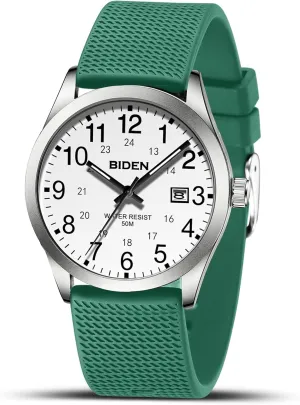 LN LENQIN Mens Watches Analog Quartz Sports Unisex 30M Waterproof Nurse Watch for Men Women Medical Professionals Military Time with Second Hand Glowing Easy to Read Dial