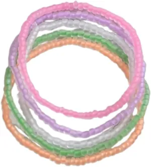 Luminous Boho Seed Bead Anklet Multilayer Rice Bead Anklet Grow in the Dark Beaded Ankle Bracelet Set for Women Men Holiday Jewelry