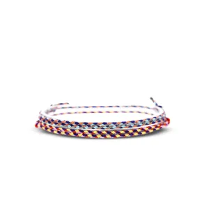 Made by Nami 2 Pcs Wave String Ankle Bracelets for Women Waterproof & Adjustable Thin Braided Anklet Surfer Boho Ankle Bracelet Set of 2 Beach Accessories (Multi Set)