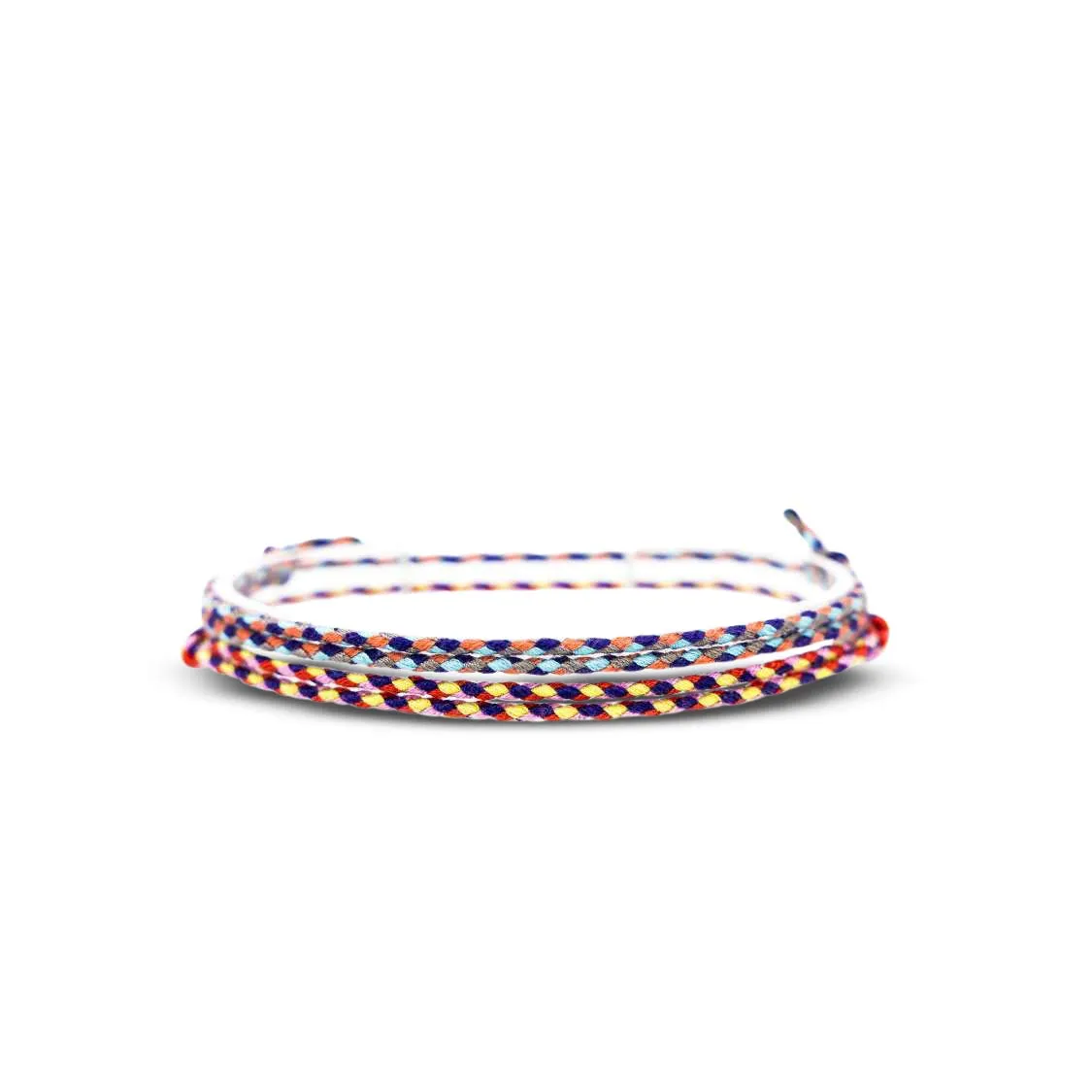 Made by Nami 2 Pcs Wave String Ankle Bracelets for Women Waterproof & Adjustable Thin Braided Anklet Surfer Boho Ankle Bracelet Set of 2 Beach Accessories (Multi Set)