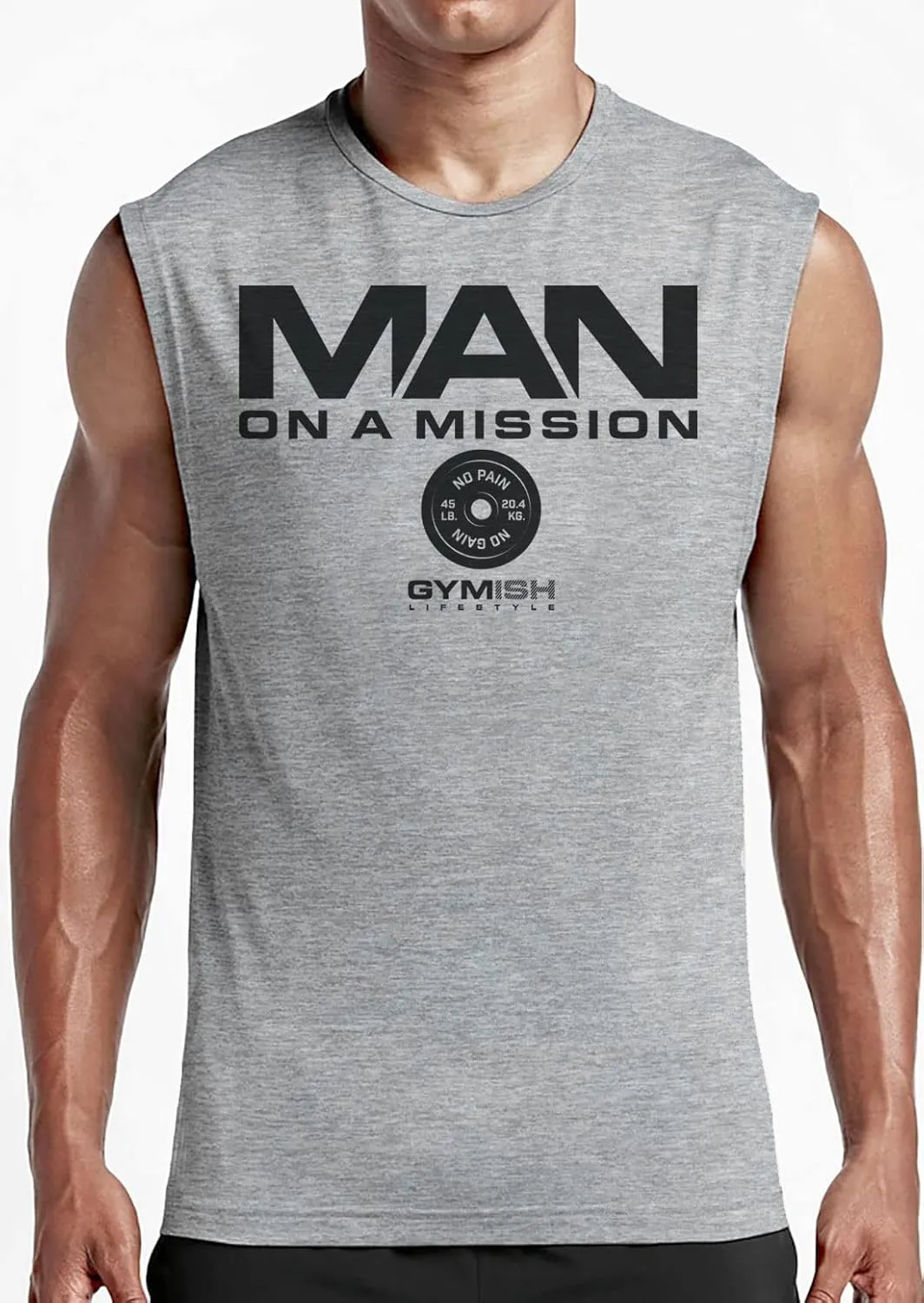 Man on Mission Workout Tank for Men, Motivational Gym Muscle Tank Top