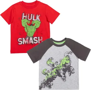 Marvel 2 Pack T-Shirts Toddler to Big Kid Sizes (2T - 18-20)