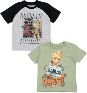 Marvel 2 Pack T-Shirts Toddler to Big Kid Sizes (2T - 18-20)