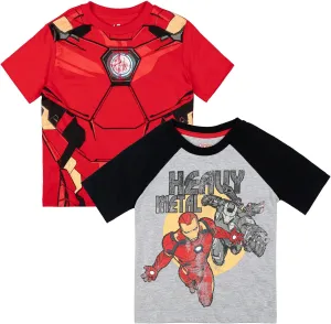 Marvel 2 Pack T-Shirts Toddler to Big Kid Sizes (2T - 18-20)