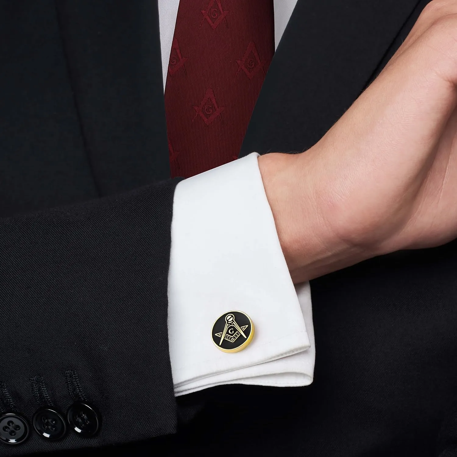 Masonic Tie Tack, Freemason Lapel Pin & Cufflinks