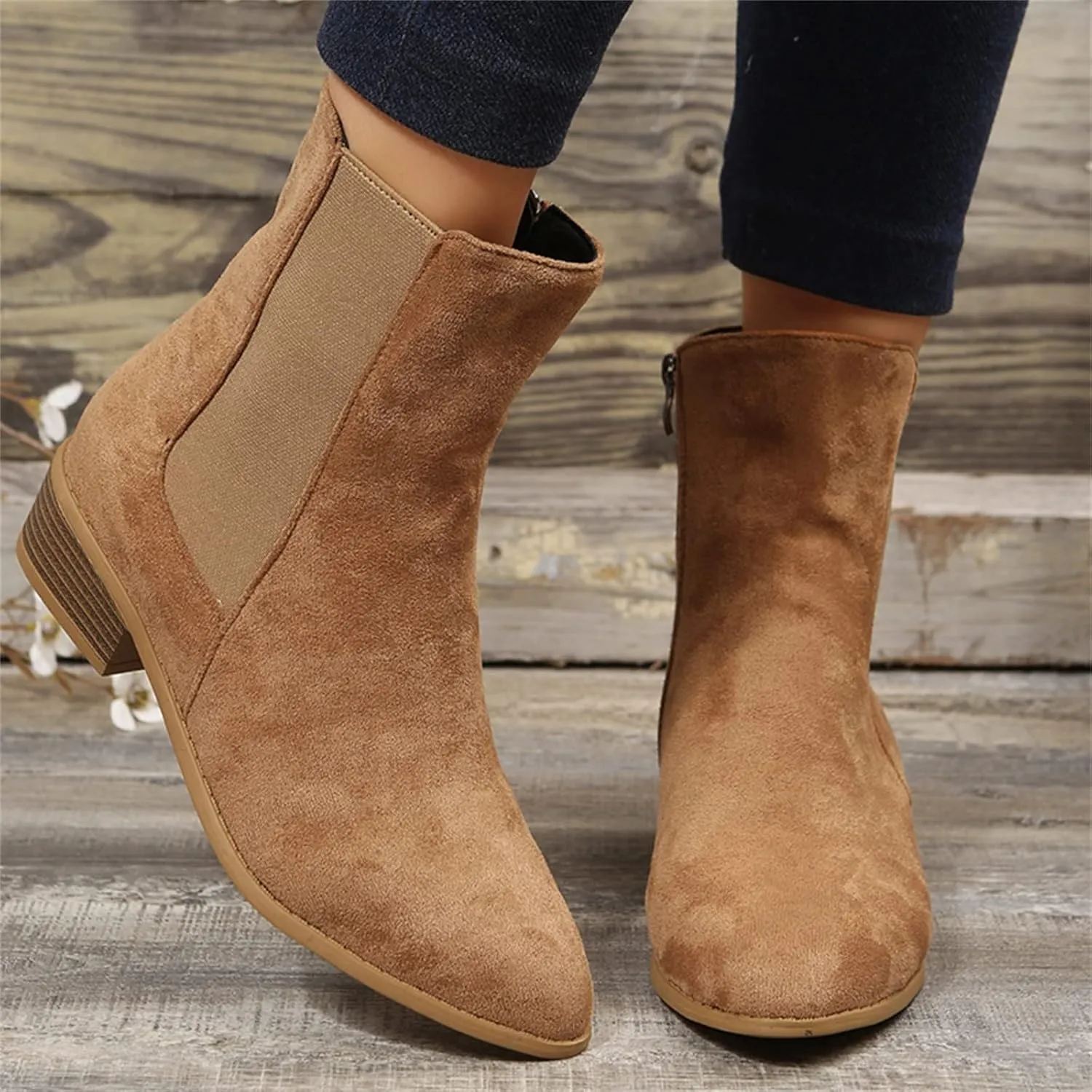 Men Ankle Boots Womens Casual Boots Black Wedge Boots Women Winter Dress Women'S Leather Wide Lace Up Ankle Boots & Booties White Cowboy Booties Women Ankle Boots