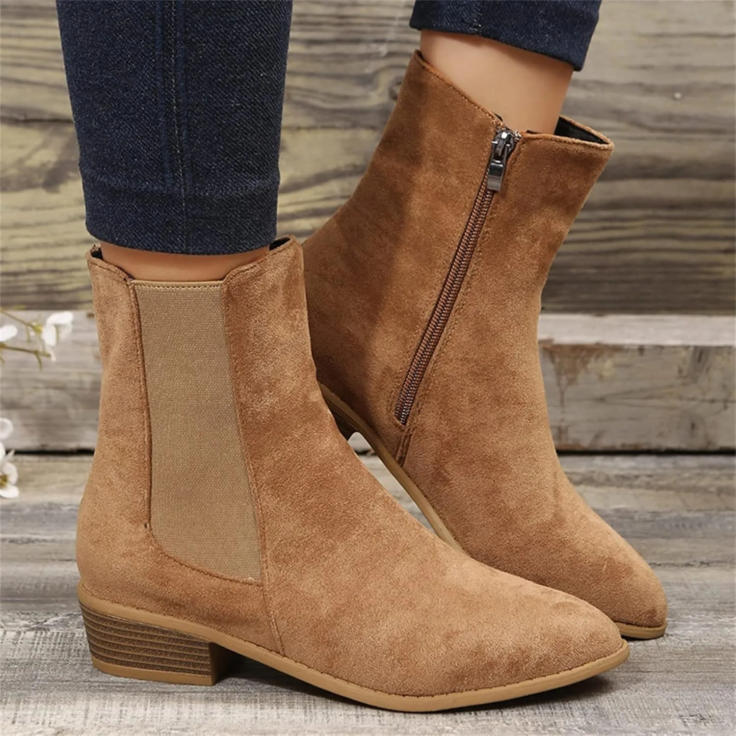 Men Ankle Boots Womens Casual Boots Black Wedge Boots Women Winter Dress Women'S Leather Wide Lace Up Ankle Boots & Booties White Cowboy Booties Women Ankle Boots