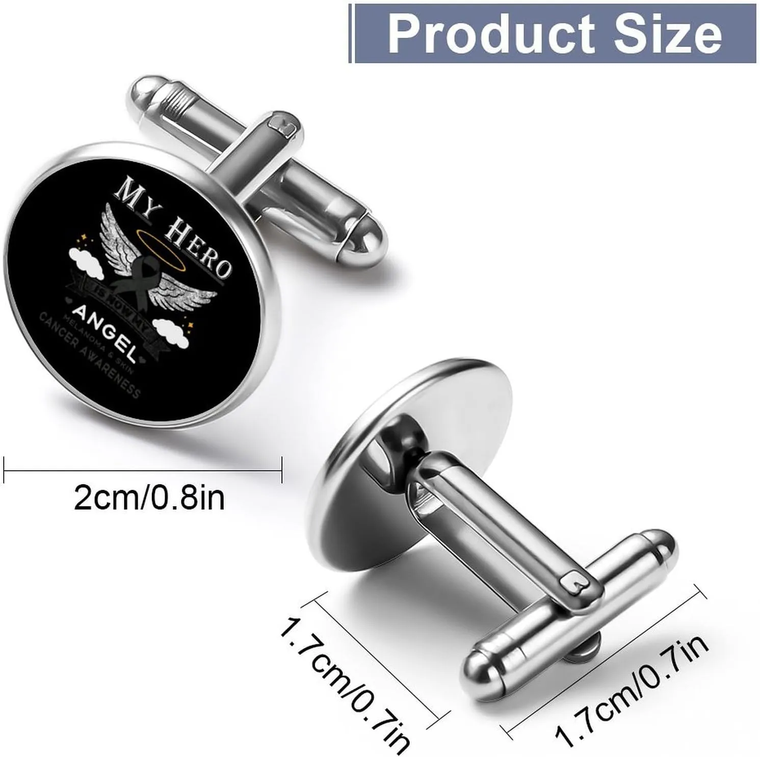 Men Black Cufflinks,Metal Men's Cuff Links And Studs for Business Tuxedo Cufflinks Classic Groomsmen Cufflinks