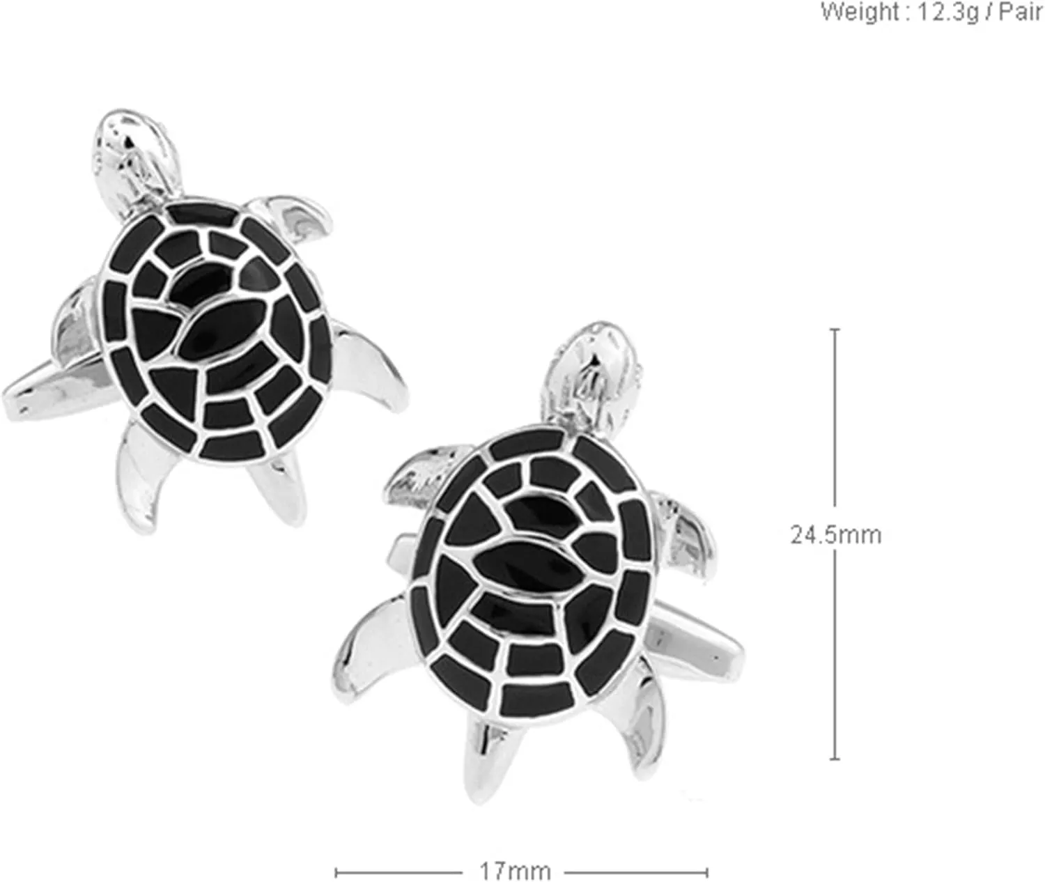 Mens Cufflinks, Cufflinks Vintage Green Animal Tortoise for Man Business Wedding Cufflinks Nice