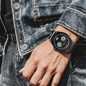 Mens Fashion Business Watch Analog Quartz Waterproof Luminous Casual Watches for Men with Calendar