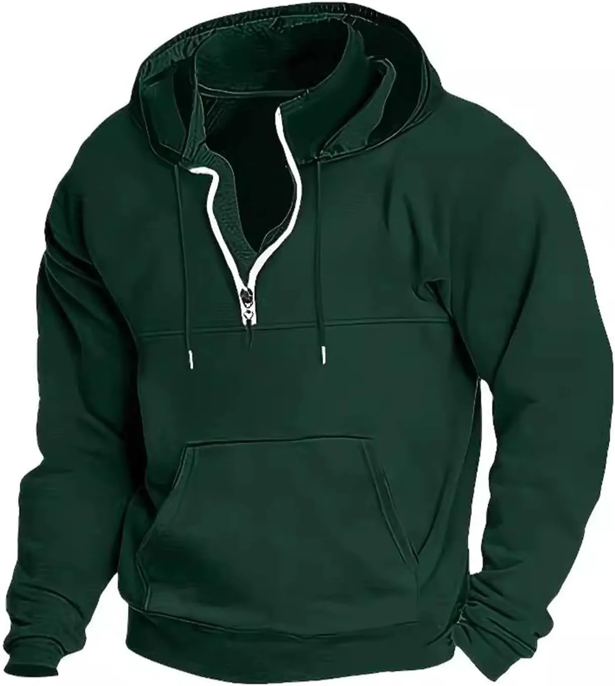Mens Hoodies Pullover Vintage Fashion Work Long Sleeve Coat Soft Pullover Sweater Men's Winter Shirts with Pockets