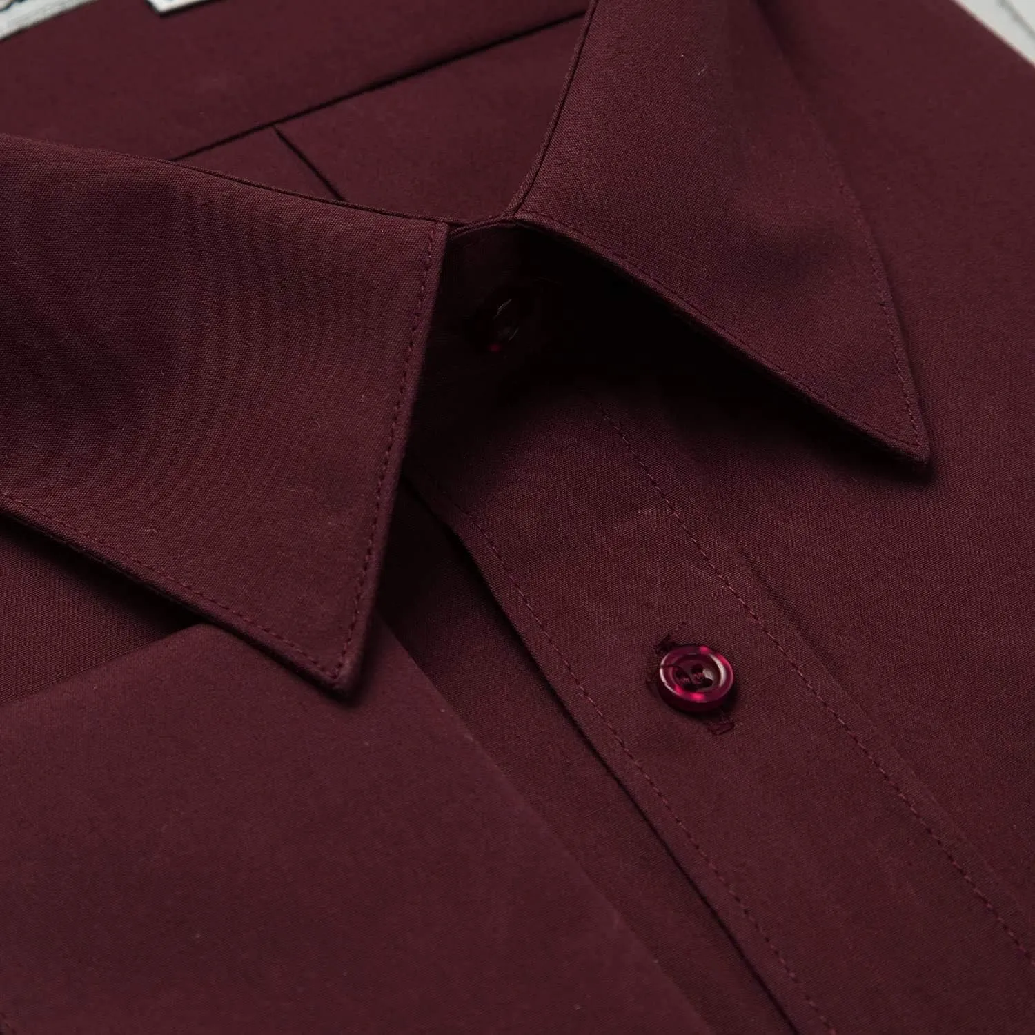 Men's Regular & Slim Fit French Cuff Solid Dress Shirt - Colors (Cufflink Included)