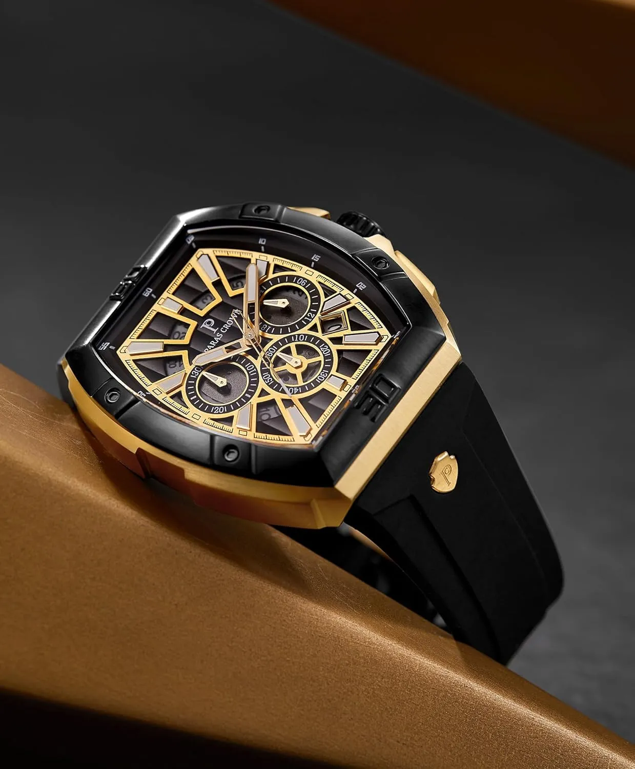 Mens Watches Analog Quartz Luxury 50M Waterproof Tonneau Watches for Men Japanese Movement Stainless Steel Case Luminous Sport Watch