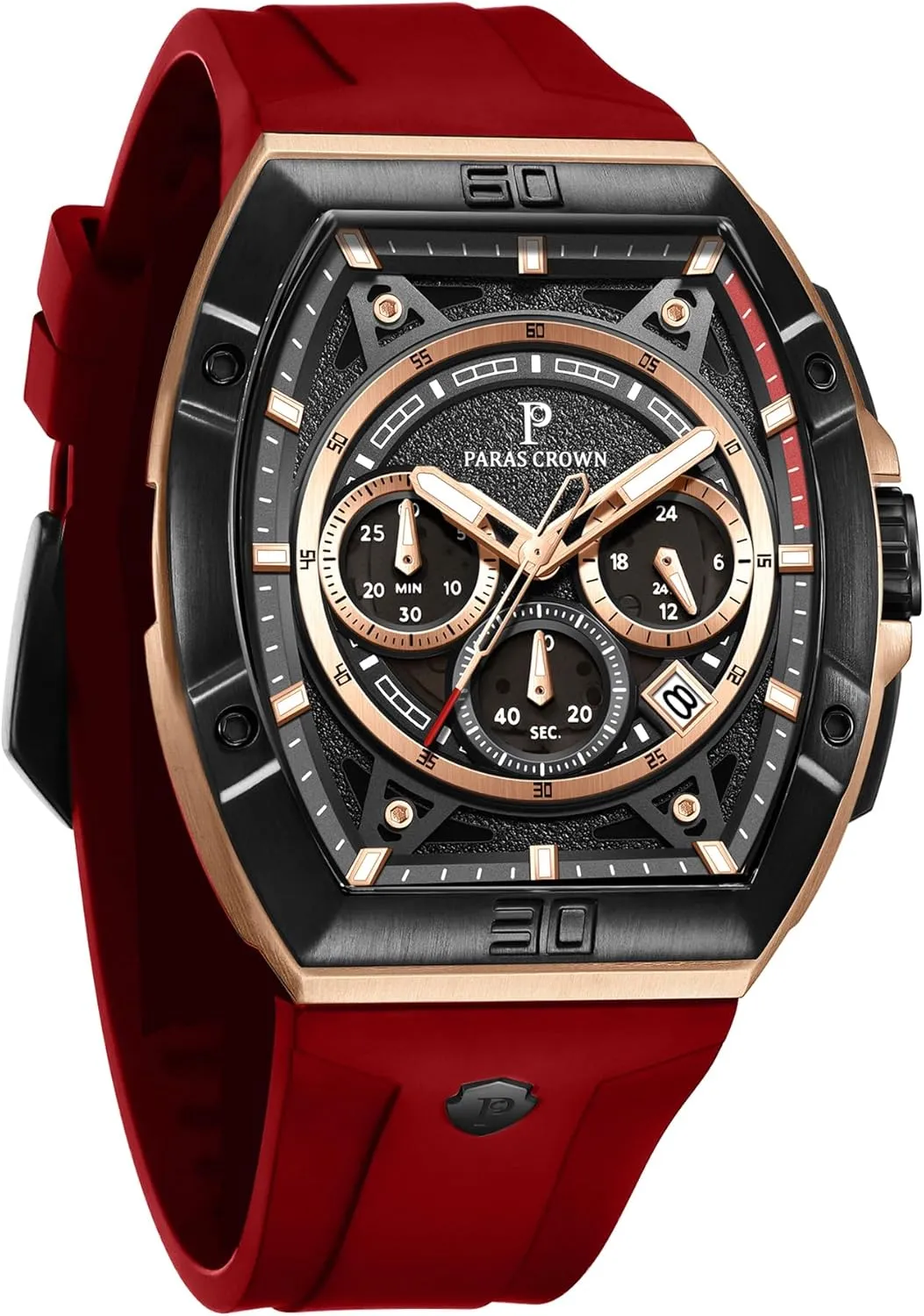 Mens Watches Analog Quartz Luxury Tonneau Watches for Men Japanese Movement 50M Waterproof Stainless Steel Case Luminous Sport Watch