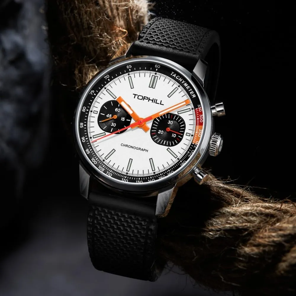 Mens Watches Chronograph 40mm Seagull Movement 1963 Pilots Mens Racing Chronograph Hand Wind Mechanical Watch Original ST1901 Movement Sapphire Luminous Pilot Wristwatches