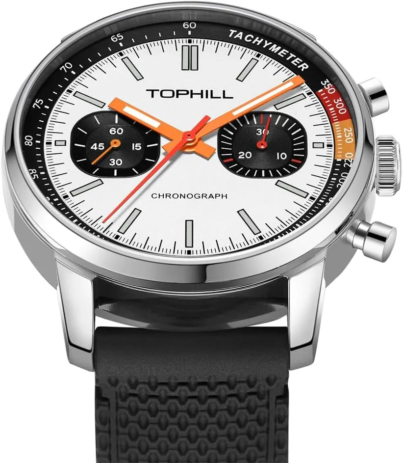 Mens Watches Chronograph 40mm Seagull Movement 1963 Pilots Mens Racing Chronograph Hand Wind Mechanical Watch Original ST1901 Movement Sapphire Luminous Pilot Wristwatches