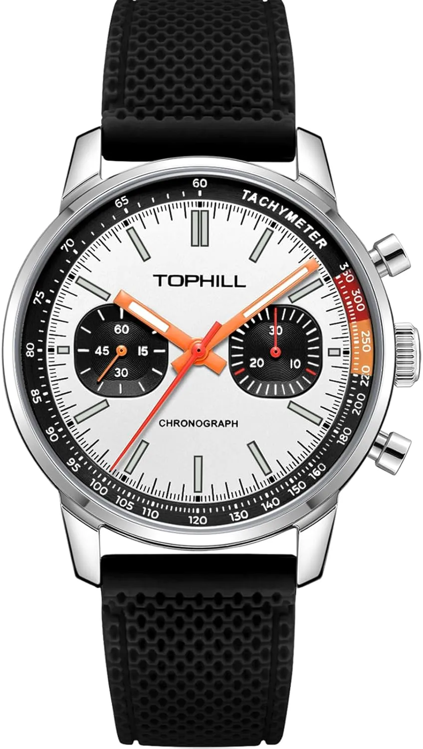 Mens Watches Chronograph 40mm Seagull Movement 1963 Pilots Mens Racing Chronograph Hand Wind Mechanical Watch Original ST1901 Movement Sapphire Luminous Pilot Wristwatches