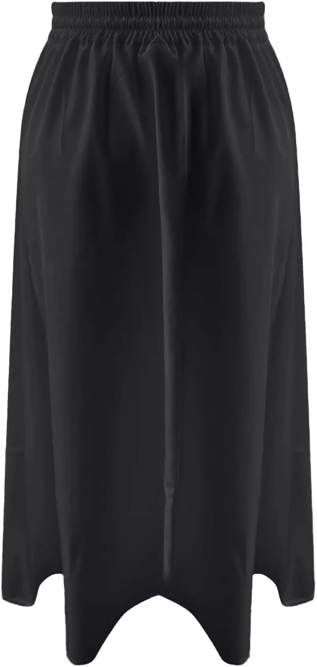 Midi Skirts for Women 2025 Summer Drawstring Elastic Waisted Flowy Swing S-Line Vacation Beach Skirt with Pockets
