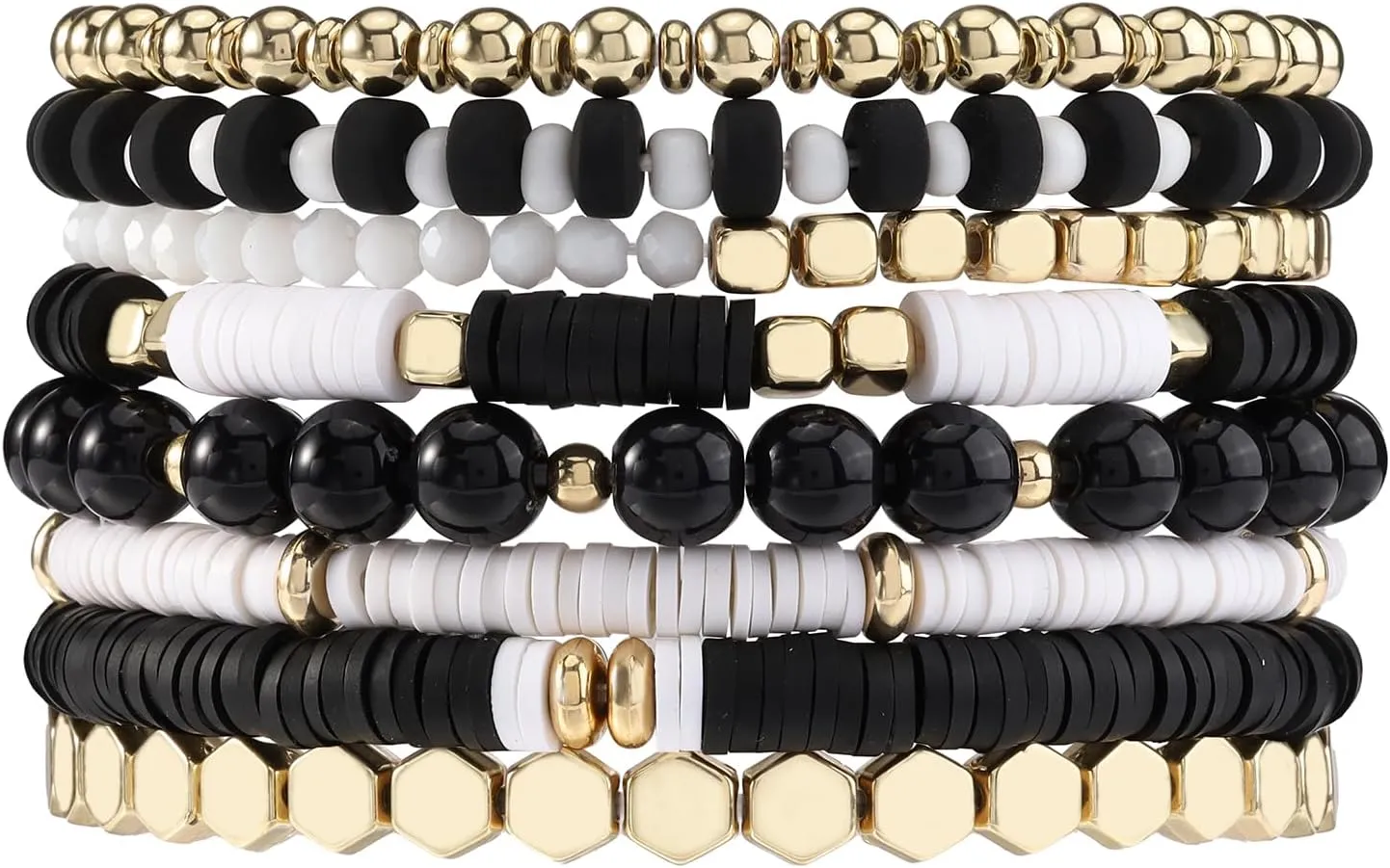 MILAKOO Mens Beaded Bracelets Tribal Wooden Elastic Adjustable Prayer Beads Wrap Cuff for Women