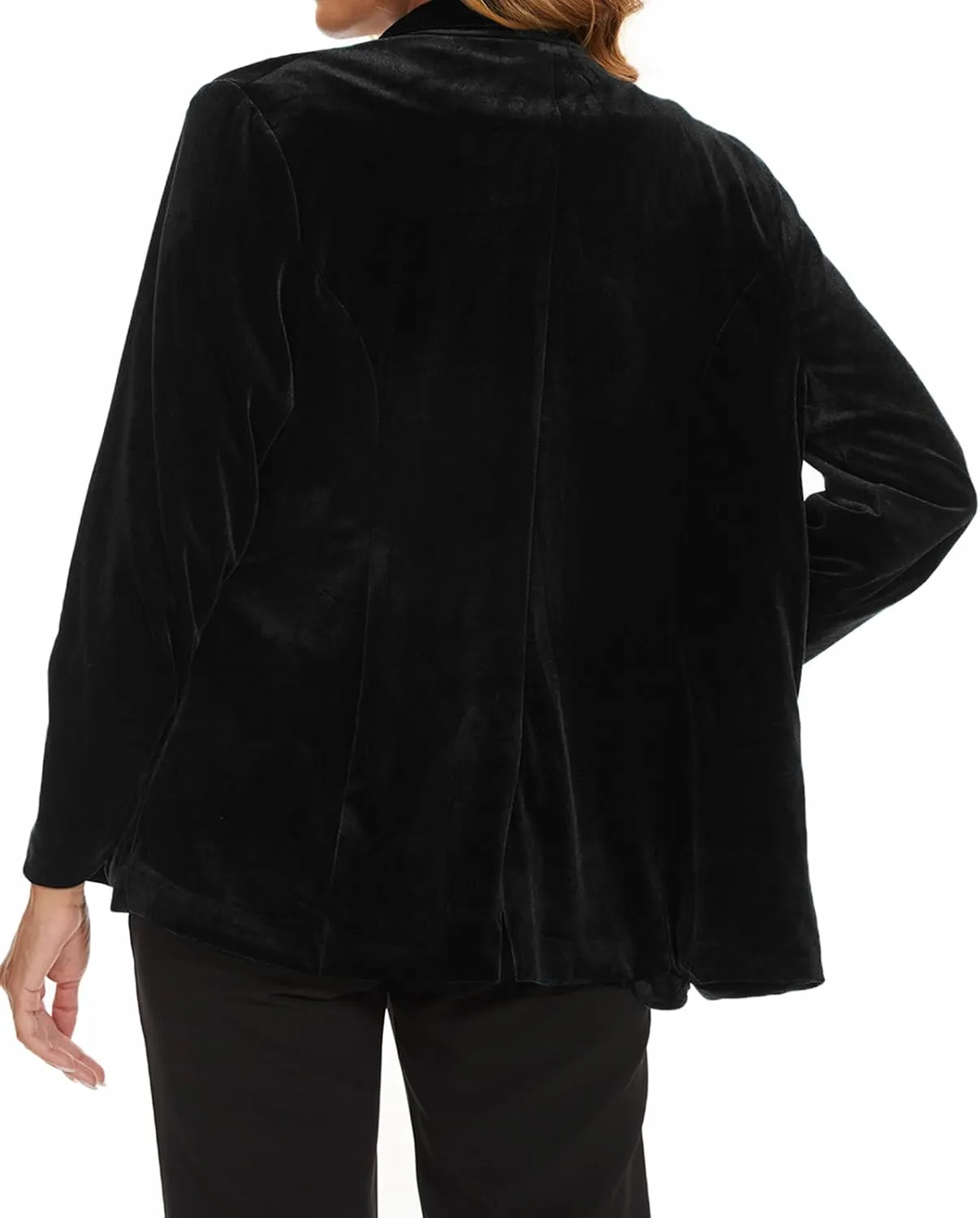 MINTLIMIT Womens Velvet Blazer Suit Jacket Casual Work Office Long Sleeve Fully Lined Blazer Jacket with Pocket Outerwear