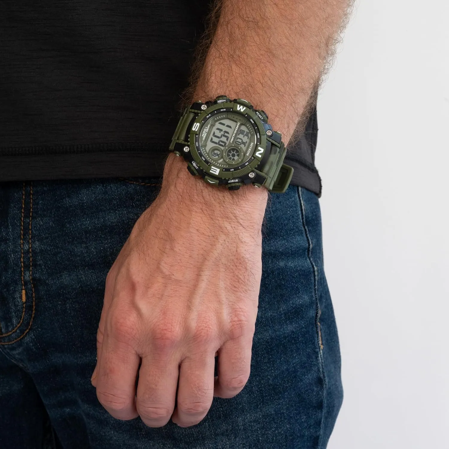 Miykon Military Watches for Men | Tactical Sports Digital Watch Men | Lightweight Shockproof Resin, Super Illuminator, Stopwatch and Timer, Alarm, Dual Time, 24hr Military Time, 100M Water Resistant